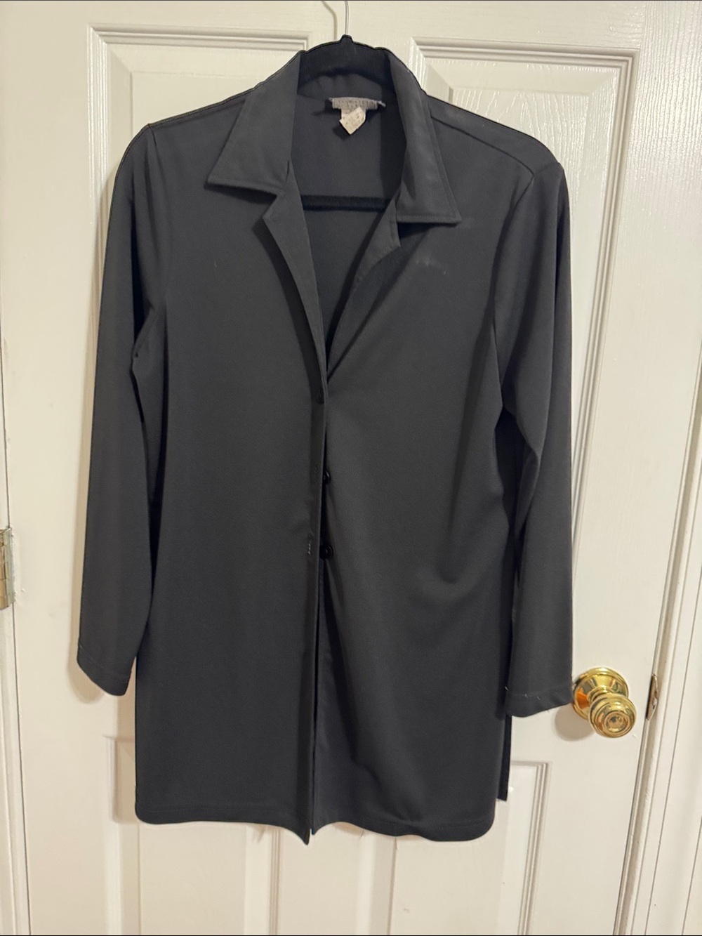 Classic Black Open-Front Blazer Jacket